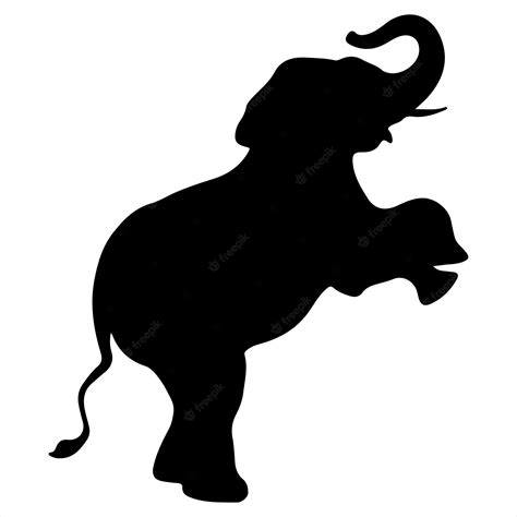 Premium Vector Elephant Silhouette Vector