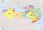 Political Map Of Middle East And North Africa - Map