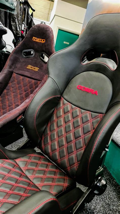 Custom Diamond Stitched Bucket Seats From Cobra And Mirco Sport Seats Racing Harness Racing