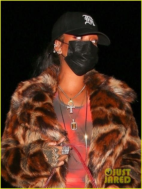 Rihanna Rocks Bold Leopard Coat For Dinner Out In Santa Monica Photo