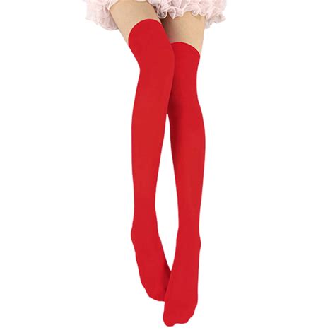 1 Pair Thigh High Stockings Sexy Stretchy Plain Thin Breathable Leg Slimming Velvet Candy Color