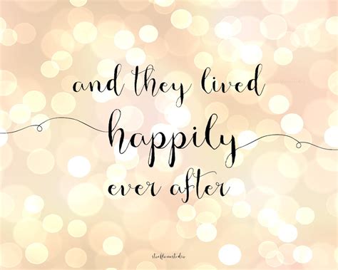 Printable And They Lived Happily Ever After Quote Wedding Wall Etsy