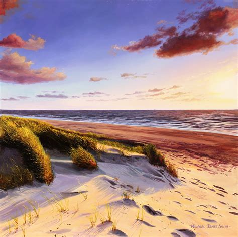 Michael James Smith Original Oil Painting On Panel Runswick Bay
