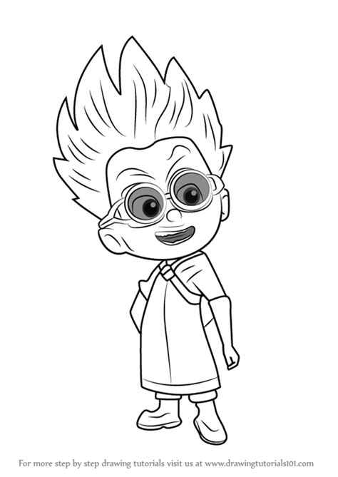 Learn How To Draw Romeo From Pj Masks Pj Masks Step By Step Drawing