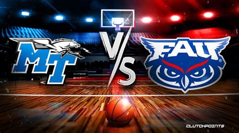 College Basketball Odds Mtsu Fau Prediction Pick How To Watch