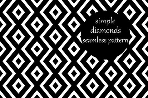 Simple Geometric Zig Zag Diamond Pattern Grafica Di Brightgrayart