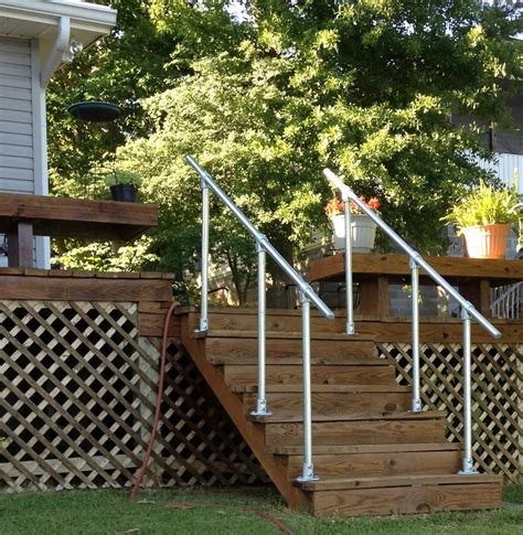 Deck designs stairs landing design. Sturdy Handrails for Safe Home Access