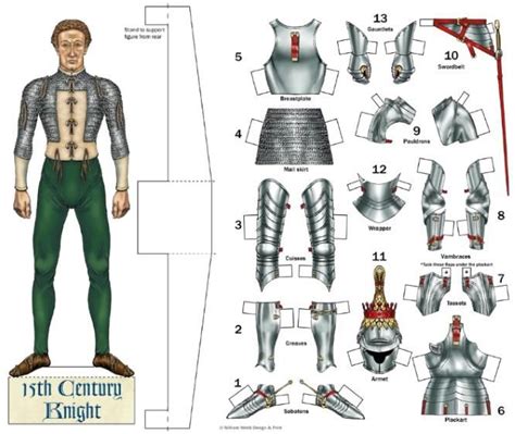 Dress A 15th Century Knight Papercraft Project By William Webb