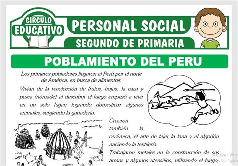 Poblamiento Del Perú Para Segundo De Primaria Fichas Gratis