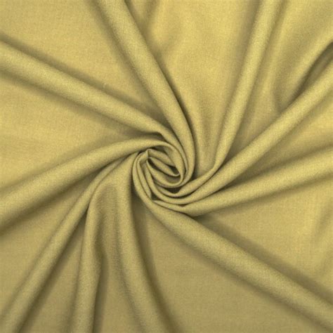 Lightweight Italian Wool Crepe Khaki Sample Gala Fabrics