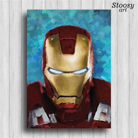 Iron Man Poster Avengers Art Painting Iron Man Artwork Etsy Marvel