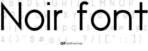 Download The Noir Font Now Getfont
