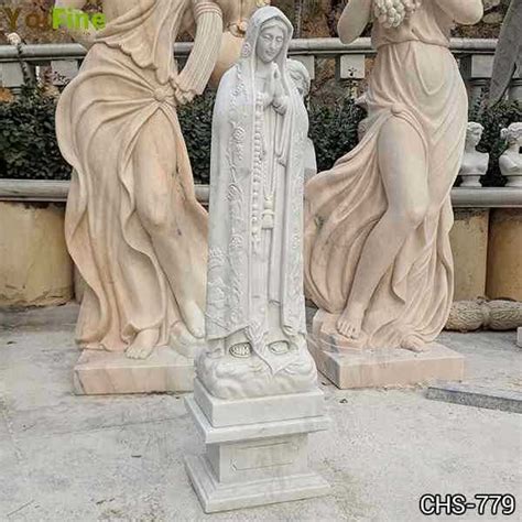 Natural Marble Holy Blessed Virgin Mother Mary Lady Statue For Sale Chs