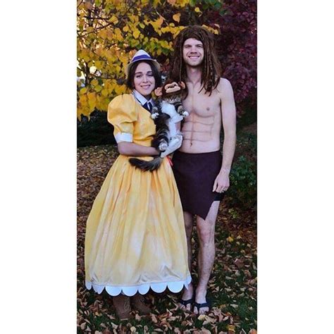 Jane And Tarzan Halloween Costumes Diy Couples Couple Halloween Costumes Couple Halloween