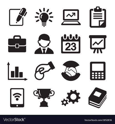 Business Icons Management And Human Resources Vector Image