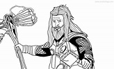 Thor from Avengers Endgame Coloring Pages - XColorings.com