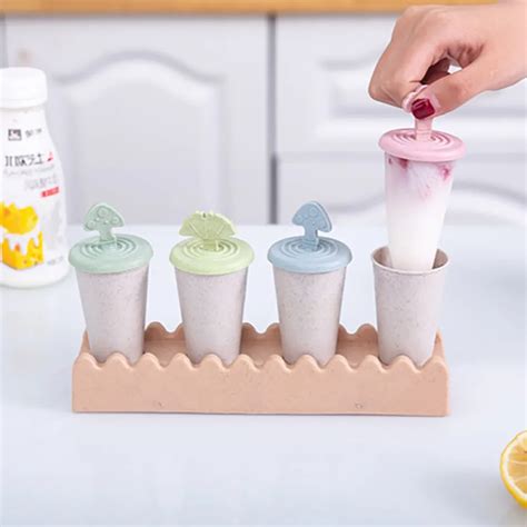 Frozen Ice Cream Cube Mold Juice Popsicle Maker Ice Lolly Popsicle