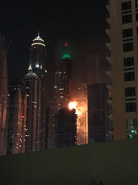 Dubai Marina Torch Tower Fire Former Tallest Building In World Engulfed In Blaze For Second