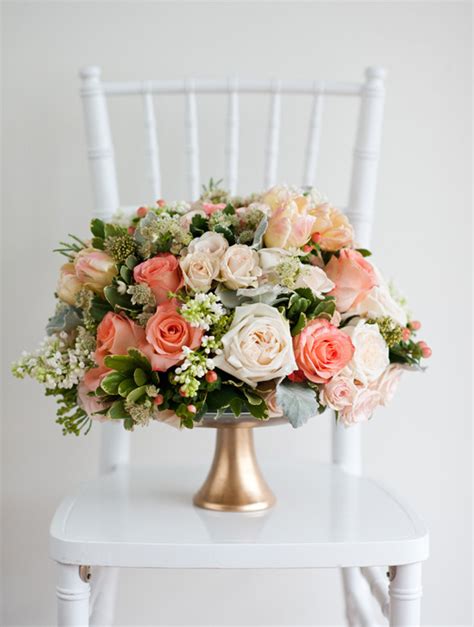 Flowers are an important part of each wedding décor but especially of spring or summer nuptials. Romantic Mint, Peach and Gold Wedding Ideas