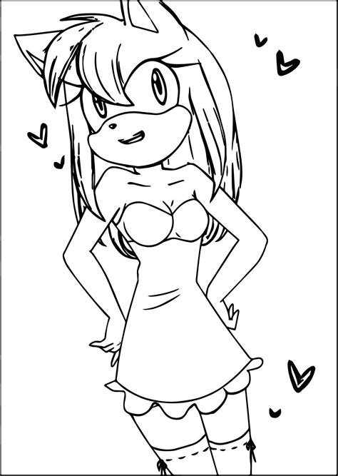 Amy Rose Heart Party Coloring Page Wecoloringpage The Best Porn Website