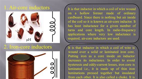 Different Types Of Inductors And Its Combination Youtube