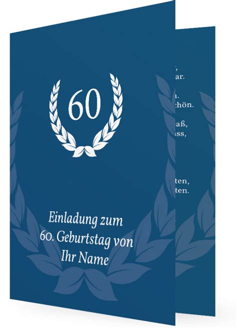 Geburtstag, die nicht viel zeit in anspruch nehmen. Einladungskarten zum 60 Geburtstag | Familieneinladungen.de