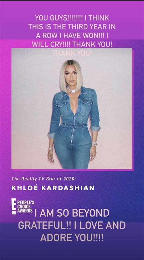 Khloe Kardashian Wins Reality Tv Star Of 2020 At Peoples Choice Awards