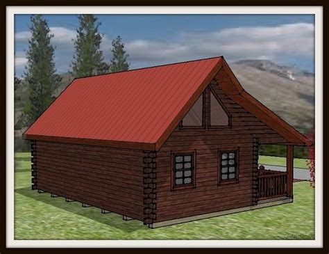 14x24 Pioneer Deluxe Cabin Small Cabin Plans Log Cabin