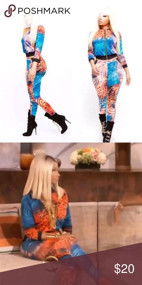 Leopard 2 Piece Tracksuit Nicki Minaj Great Condition No Flaws Leopard High Waisted