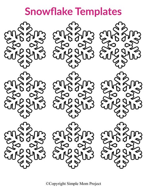 Free Printable Small Snowflakes Printable Templates