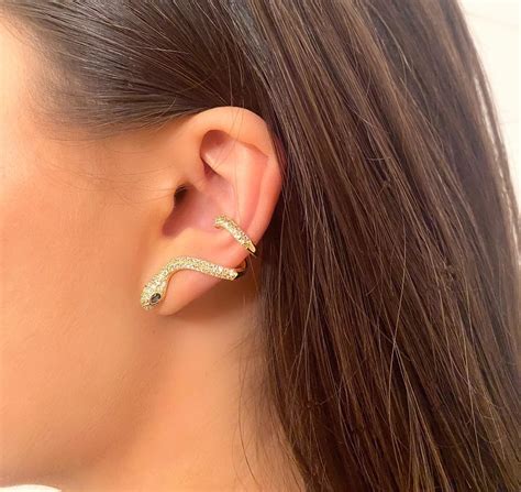 Luxury Snake Ear Cuff Gold Maiora Jewelry