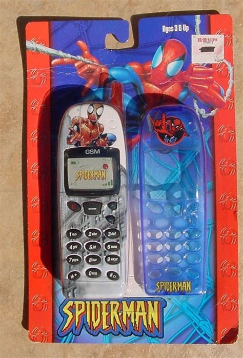 New 2003 Spiderman Toy Cell Play Phone Telephone Pretend Cool Stuff