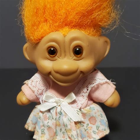 Vintage 1992 Wishland Troll Doll With Belly Birthmark Yellow Etsy