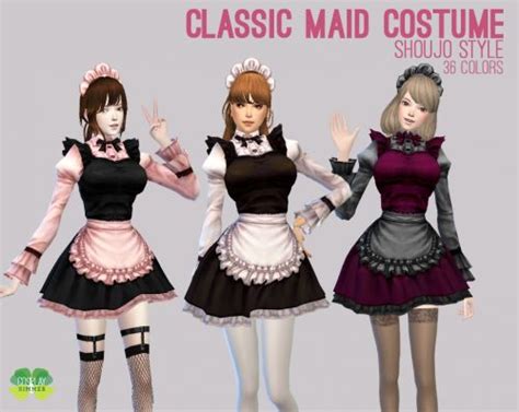 Mod The Sims Wcif Maid Costume Shoujo Style Sims 4