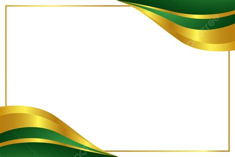 Modern Certificate Border With Green And Gold Colors Vector