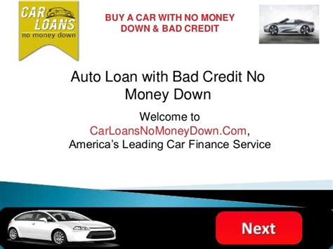 Auto Financing With Bad Credit No Money Down