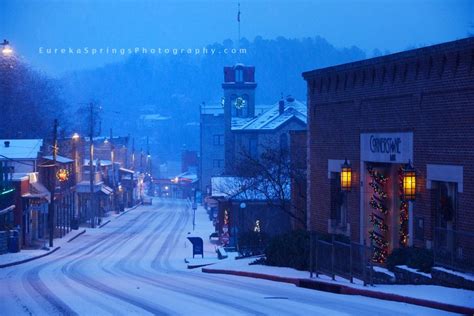 The First Eureka Springs Snow Of The Season Mit Bildern Winter