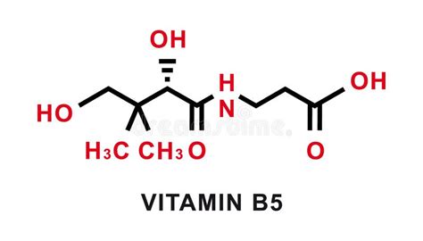 Vitamin B5 Chemical Formula Vitamin B5 Chemical Molecular Structure