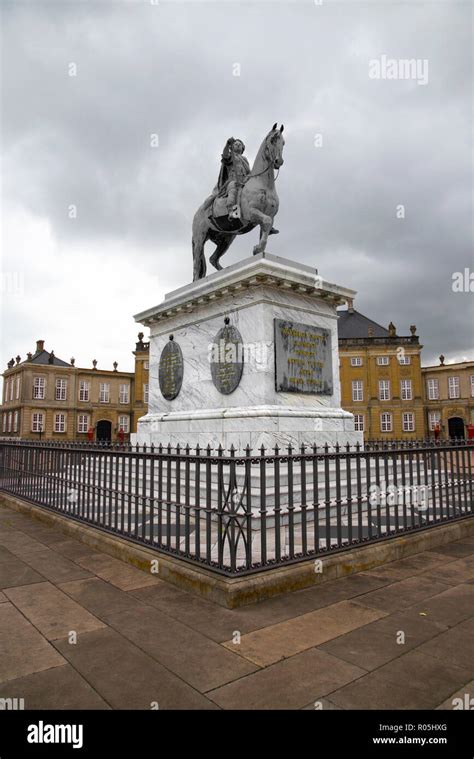 Equestrian Statue Of Amalienborg Founder King Frederick V In