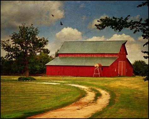 Red Barn In Summer Somewhere In Polk County Iowa Text Flickr