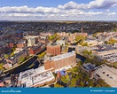 Lowell Downtown Aerial View, Massachusetts, USA Stock Image - Image of ...