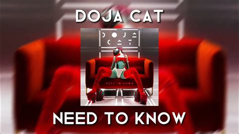 Sped Up Doja Cat Need To Know Youtube