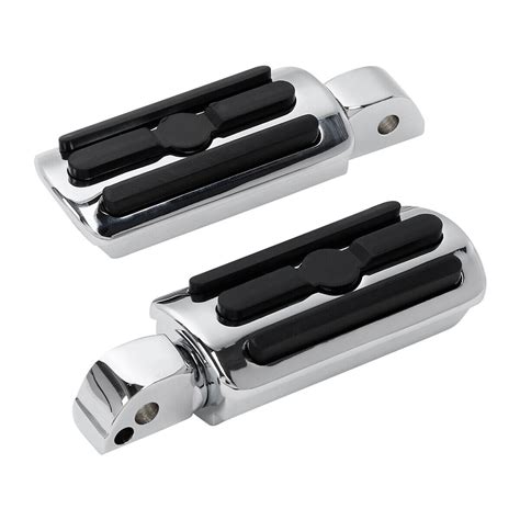 Pair Chrome Rear Foot Pegs Footrest Fit For Harley Softail Slim Fat Boy
