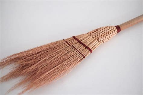 Short Red Broom No56 Broom Straw Broom Ceramic Candle Holders