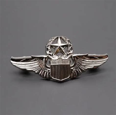 Usaf Us Air Force Military Command Pilot Metal Wings Badge Pin 1699