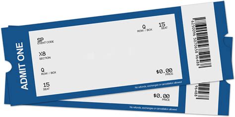 Blank Ticket Clipart Concert Tickets Png Download Large Size Png