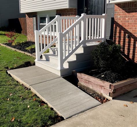 (at least that's what i've heard). Photo Gallery - Precast Concrete Steps and Iron/Vinyl Railing