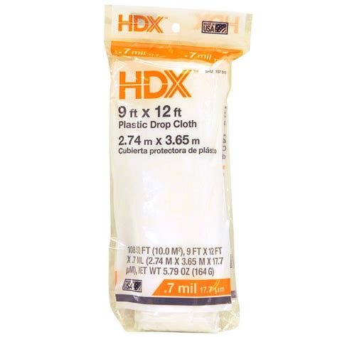 Hdx 9 Ft X 12 Ft 07 Mil Drop Cloth Dchd 07 The Home Depot