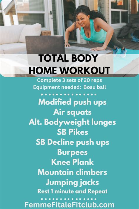 Femme Fitale Fit Club Blogtotal Body Home Workout Femme Fitale Fit