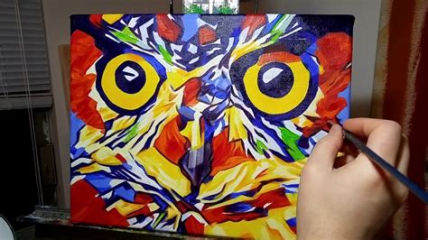 2017 12 Original Time Lapse Painting By Cameron Dixon Pop Art Owl